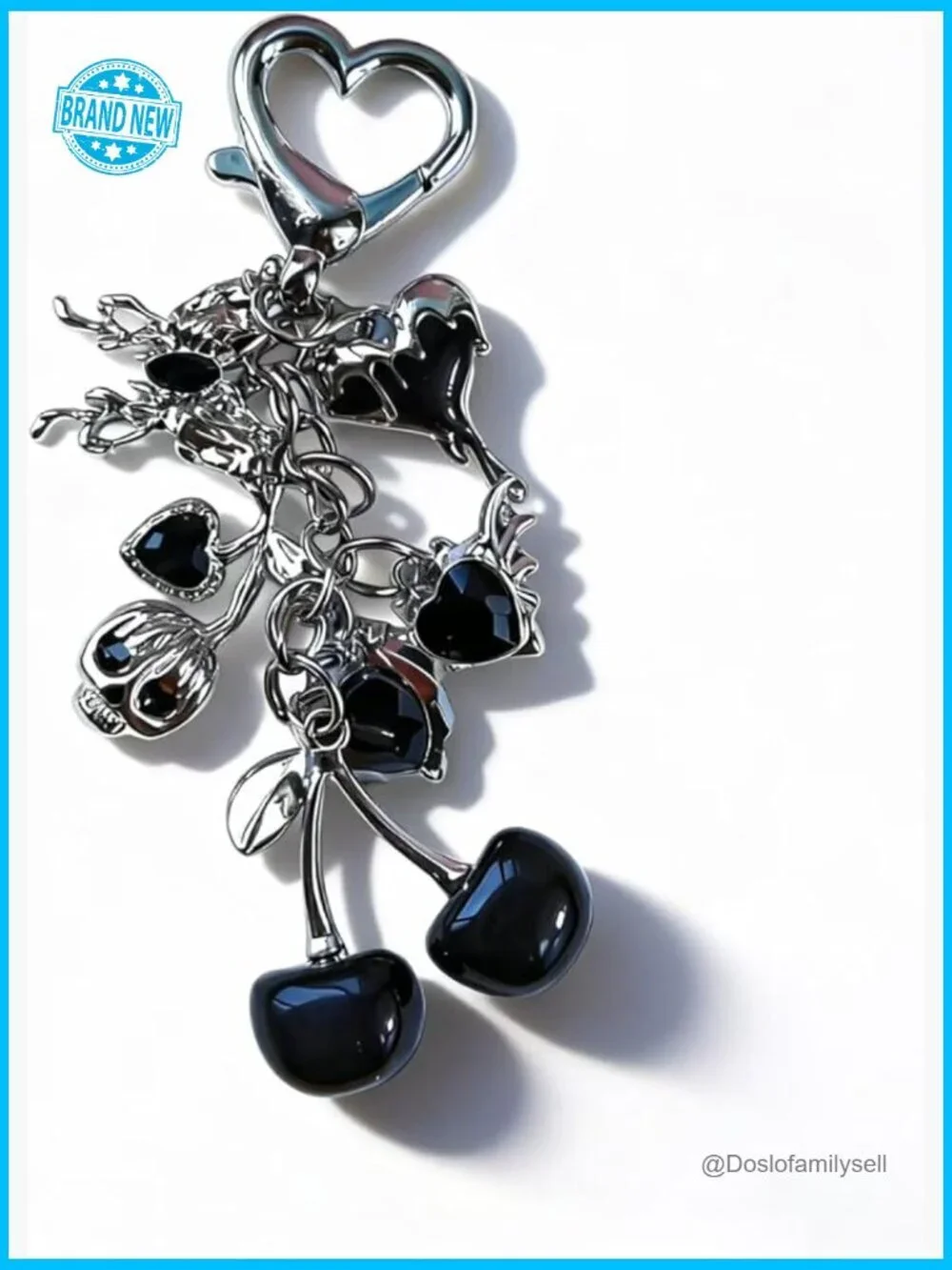 Punk Keychain Charm Y2K Aesthetic Purse Charm Handbag Backpack Accessory